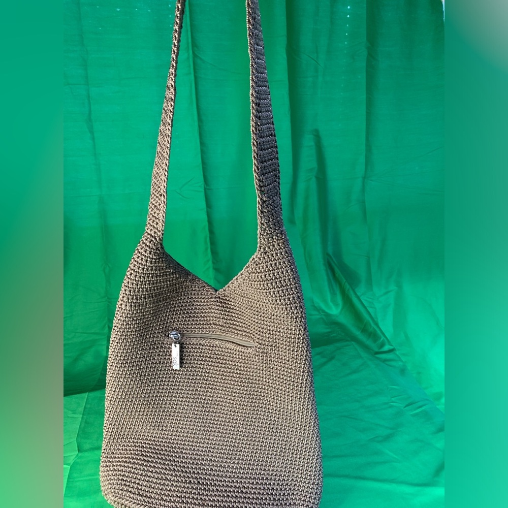 The Sak Crochet Boho Bucket Shoulder Bag